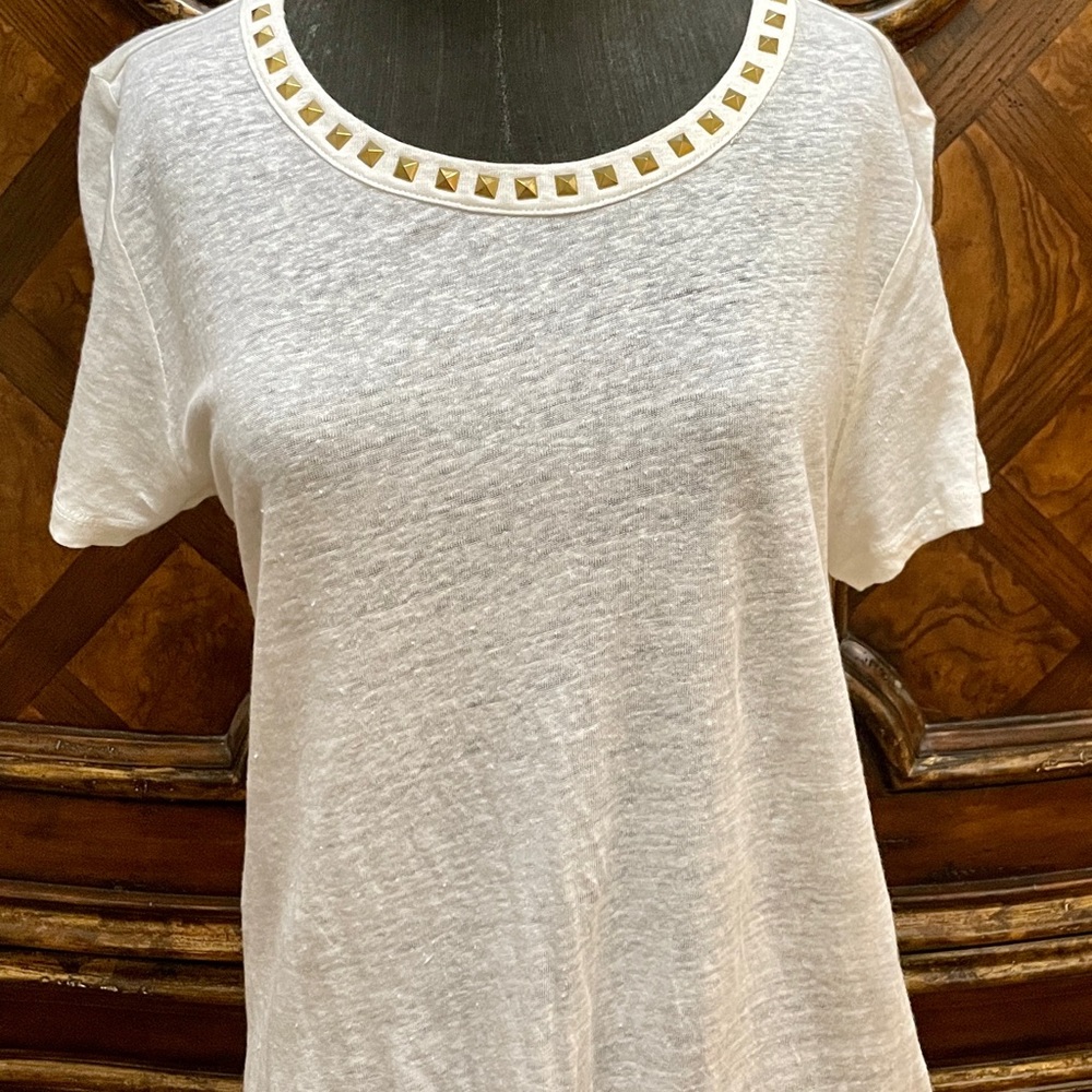 Michael by Michael Kors Cream Colored Linen Top